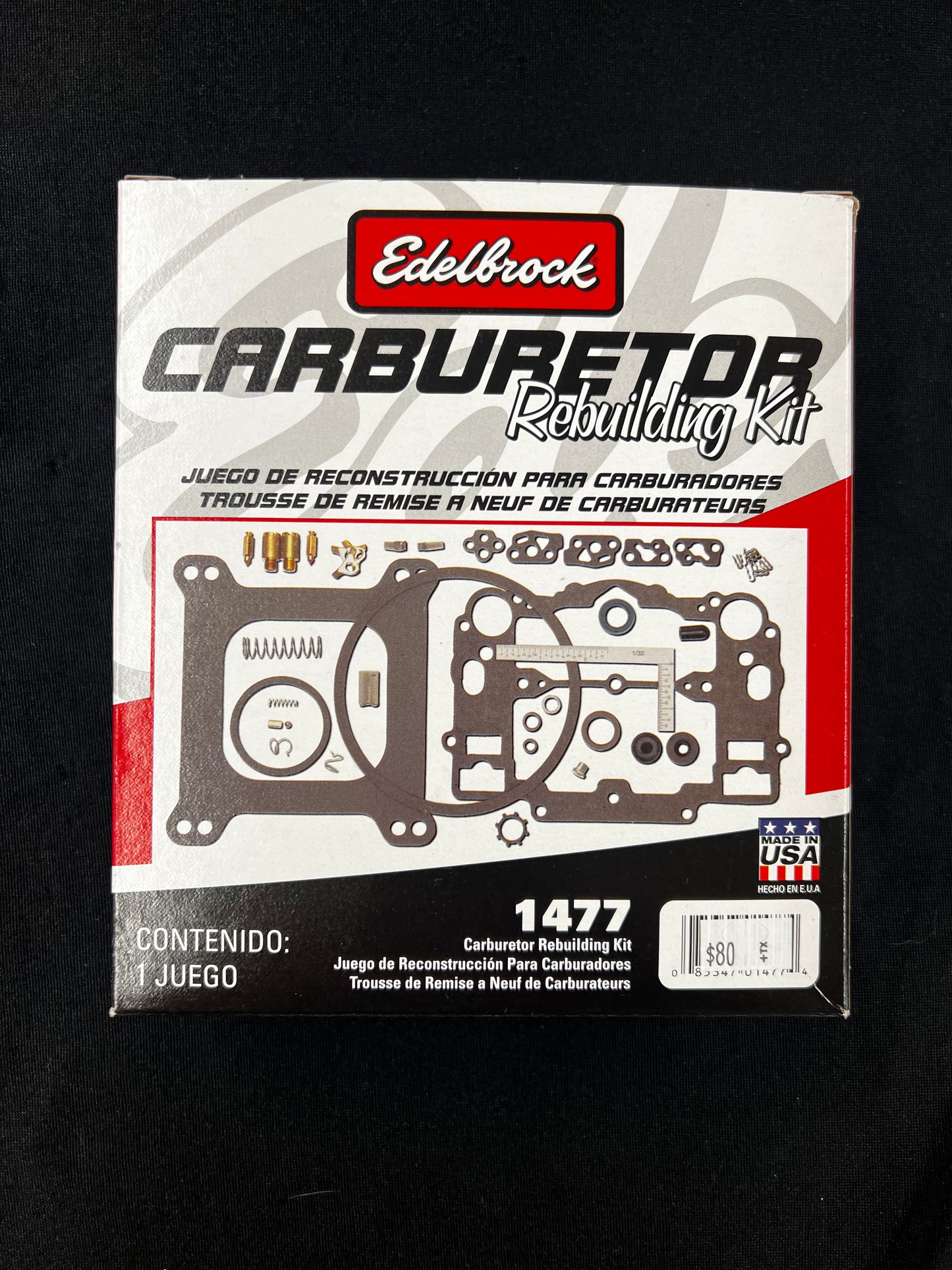 Carburetor Repair Kit #1477 For Edelbrock Square-Bore Carburetors