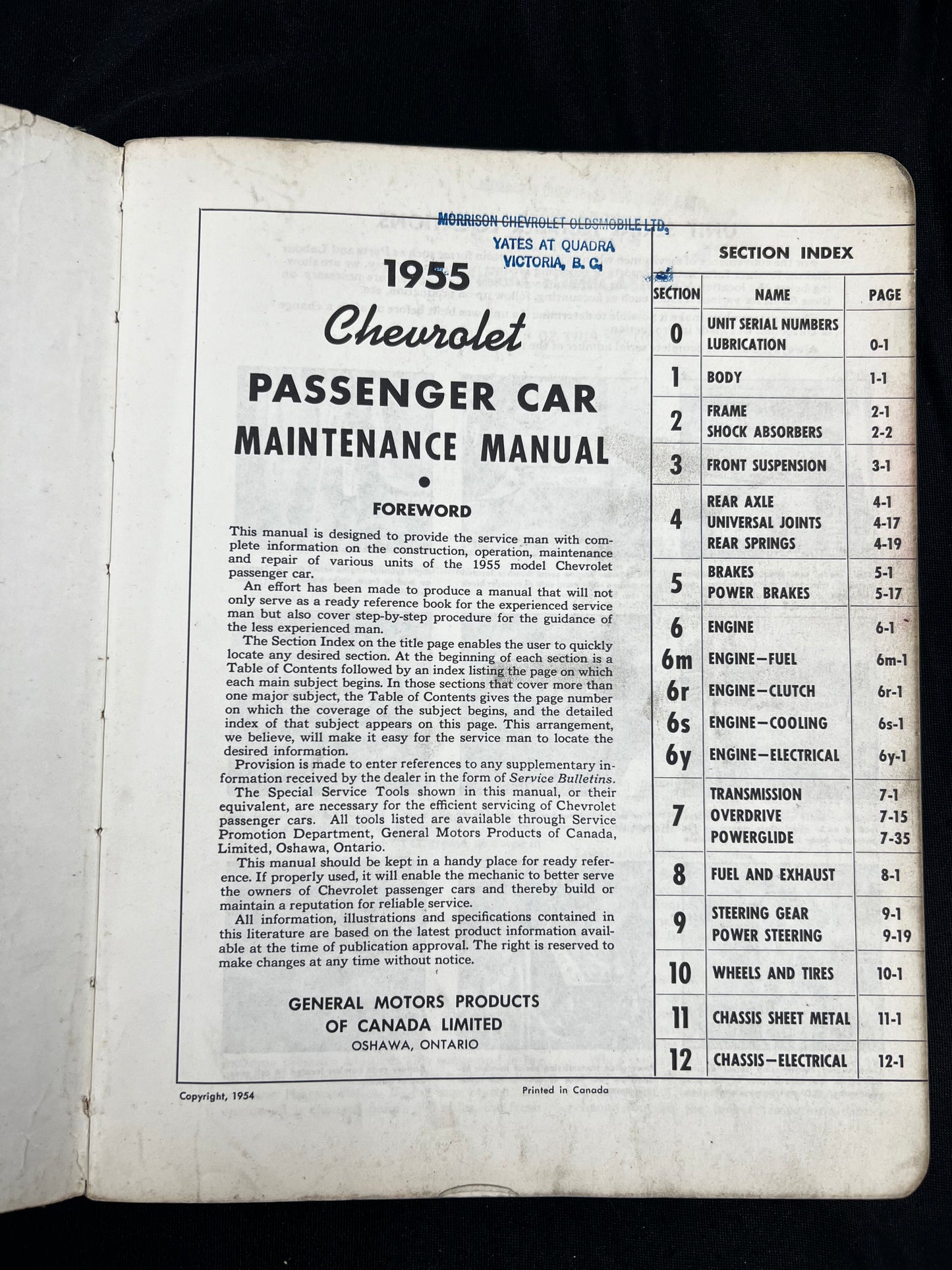 1955 CHEVY CAR BEL AIR NOMAD CORVETTE MORE SHOP SERVICE MANUAL