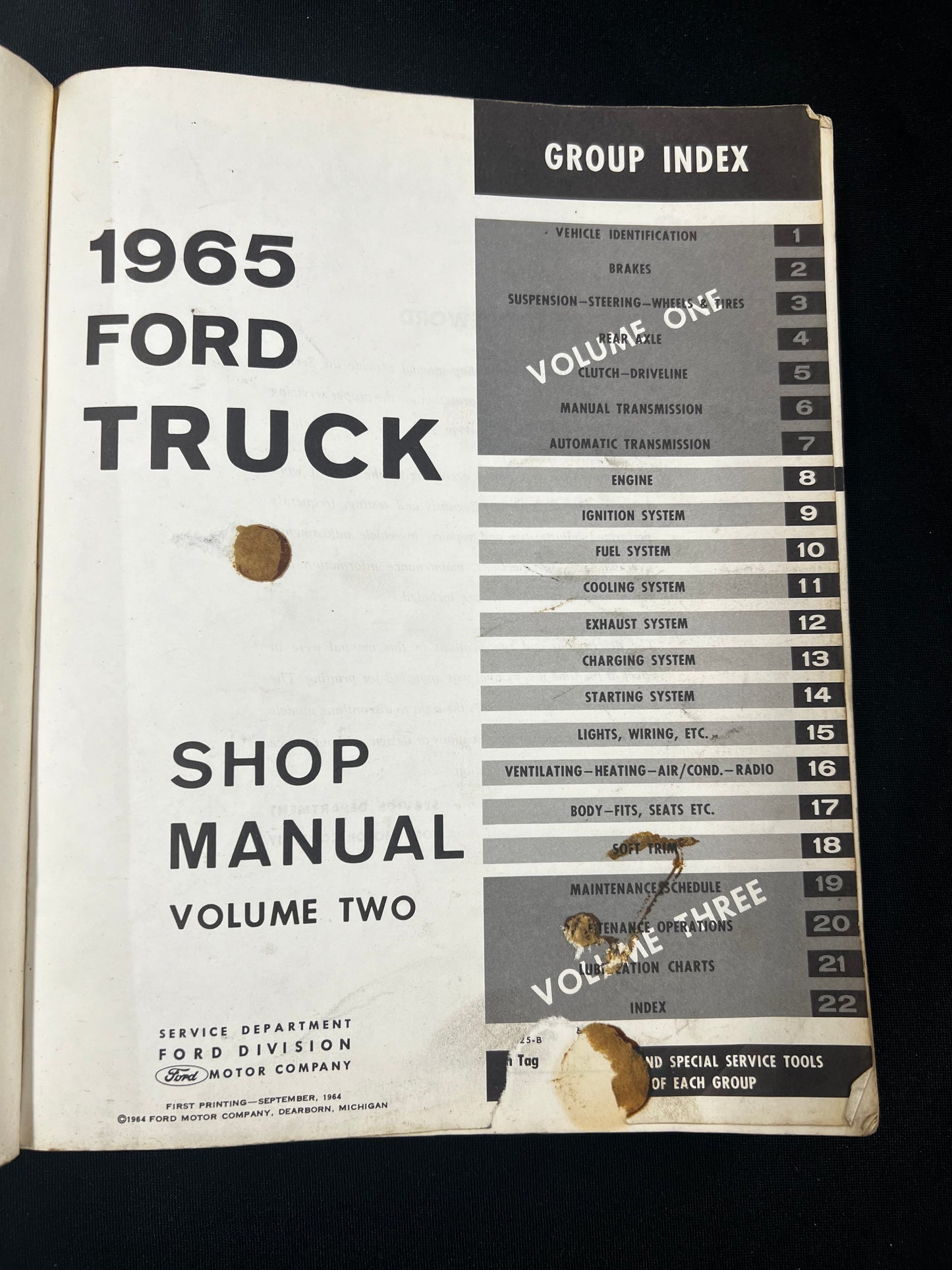 1965 Ford Truck Shop Manual Volume Two *ORIGINAL*