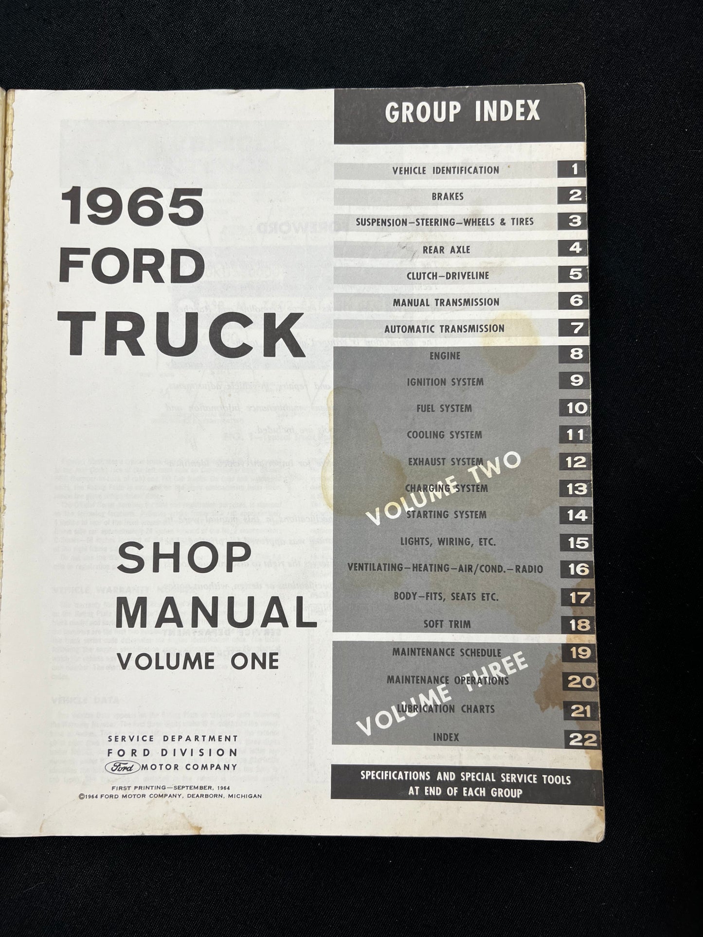 1965 Ford Truck Shop Manual Volume Two *ORIGINAL*