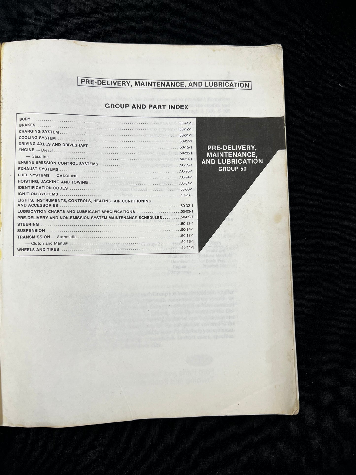 1979 Truck Shop Manual  Pre-Delivery, Maintenance & Lubrication