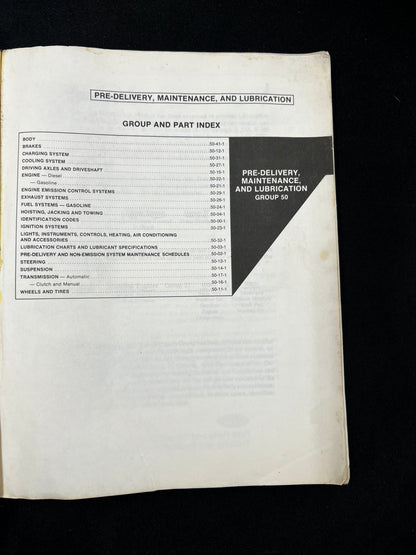 1979 Truck Shop Manual  Pre-Delivery, Maintenance & Lubrication