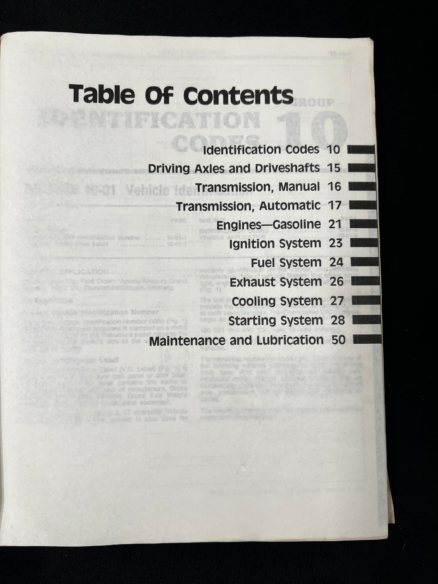 Ford 1988 Car Shop Manual volume D: Powertrain- Lincoln Town Car, Ford Crown Victoria, Mercury Grand Marquis, Mark VII, Thunderbird/Cougar, Mustang