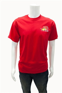 Clay Smith Mr. Horsepower Traditonal Design T-Shirt - Red