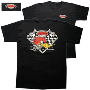 Mr. Horsepower Vintage Checkered Flags T-shirt - Black