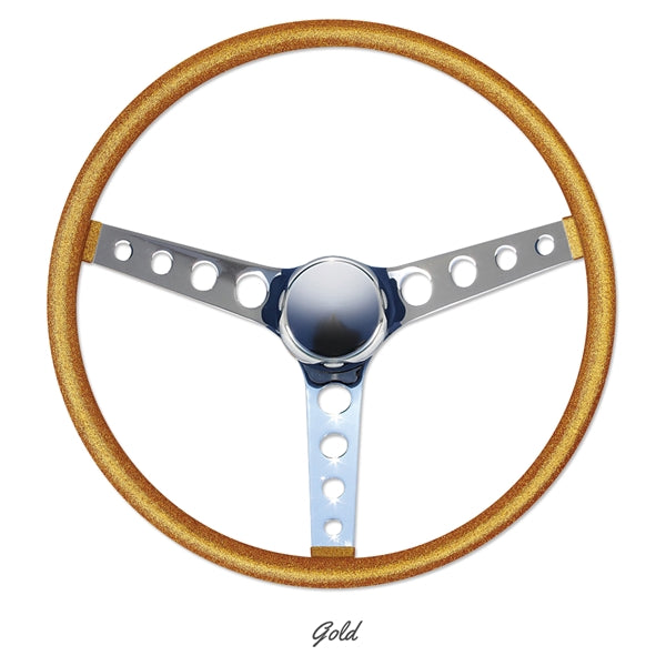 MOONEYES ORIGINAL California Metal Flake "Finger Grip" Steering Wheel 15"