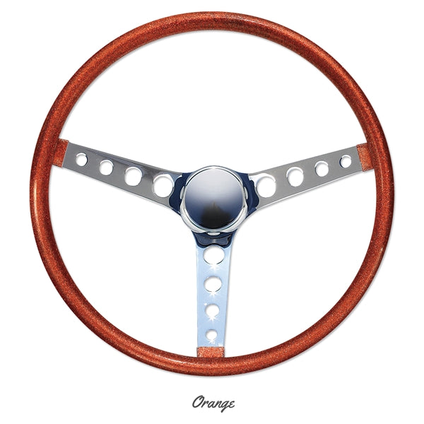 MOONEYES ORIGINAL California Metal Flake "Finger Grip" Steering Wheel 15"