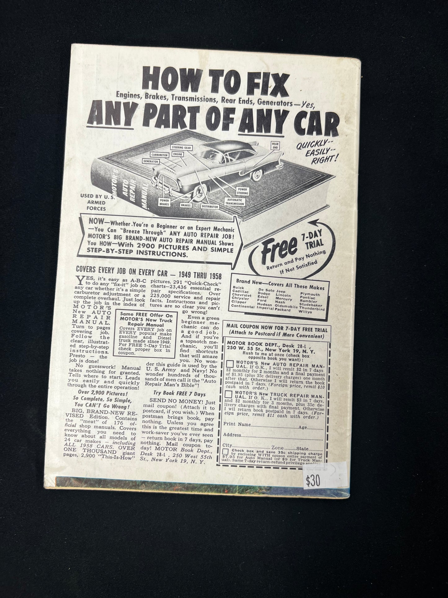 Car Speed and Style Magazine November 1958