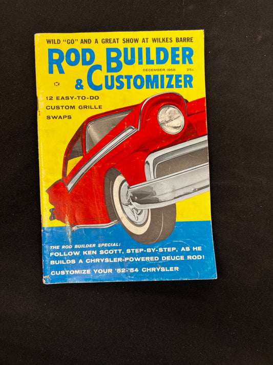 Rod Builder & Customizer Magazine December 1958