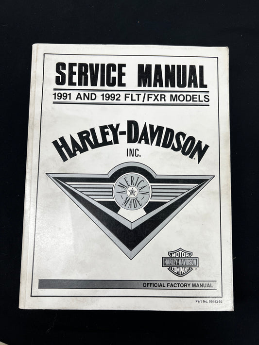 1991-1992 Harley FLT/FXR Models Service Manual