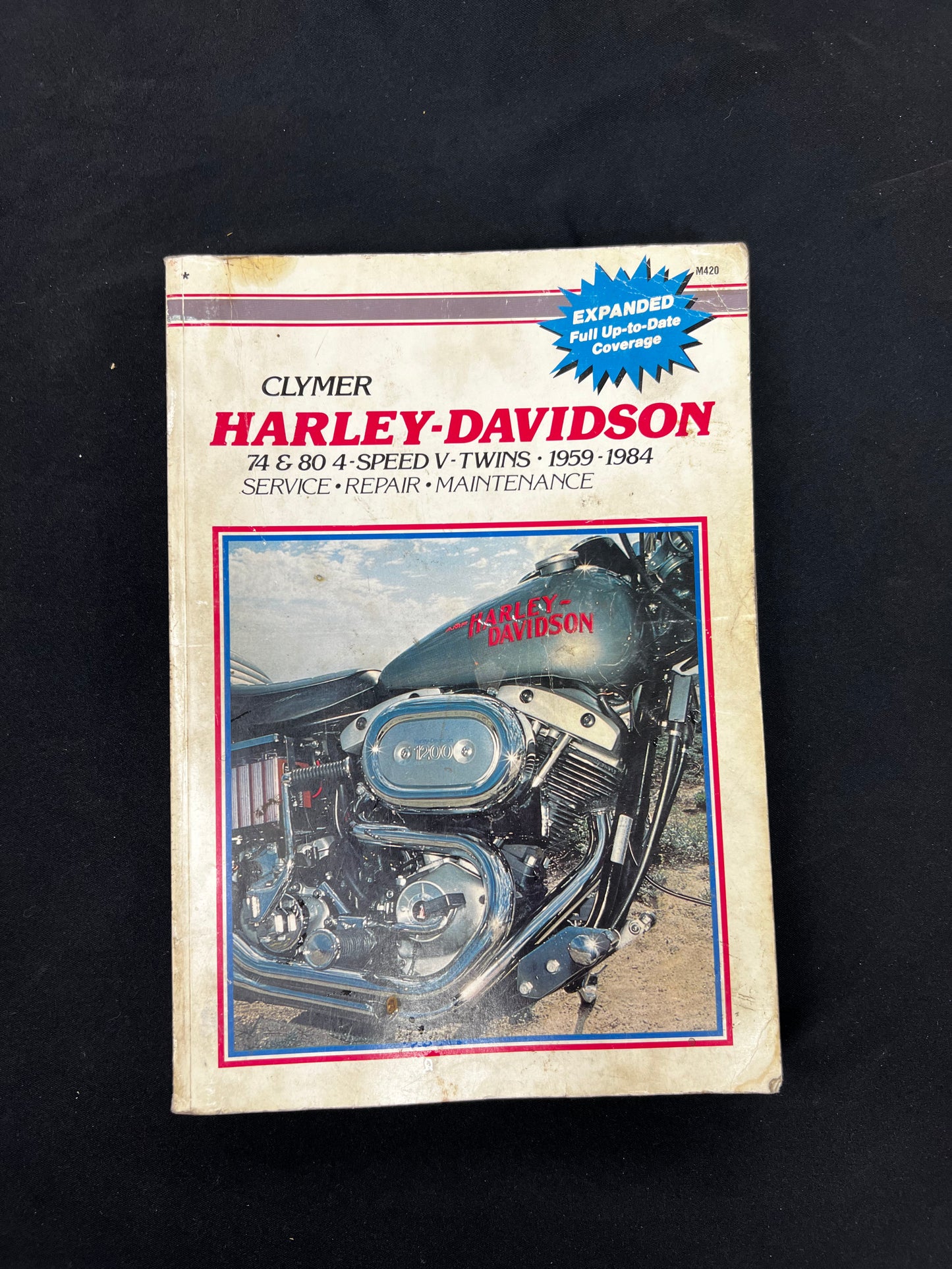 1959-1984 HARLEY DAVIDSON 74 & 80 4 SPEED V-TWINS CLYMER SERVICE MANUAL ORIGINAL