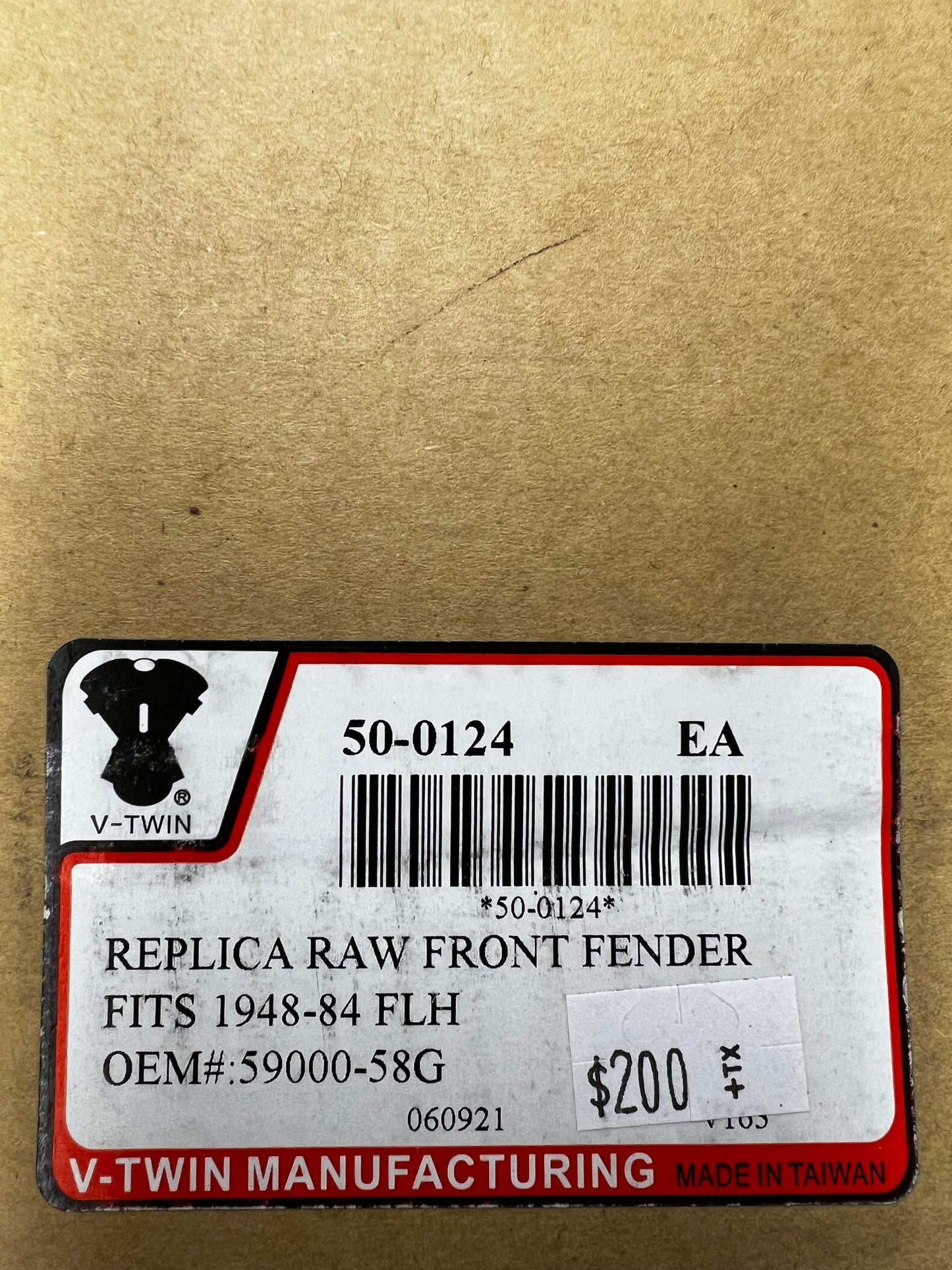 Replica Raw Front Fender