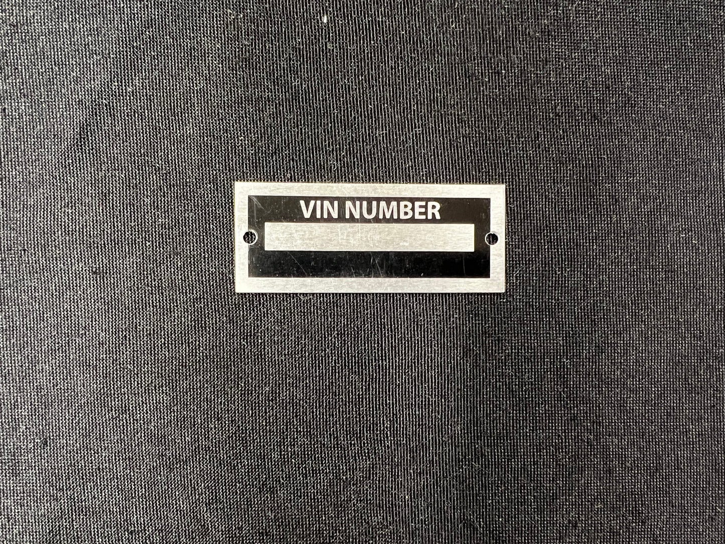 Blank VIN Number Plate