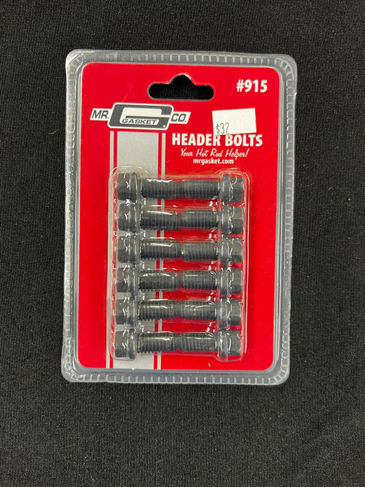 MR. GASKET HEADER BOLTS - 3/8-16 X 3/4 INCH HEX HEAD - SET OF 12