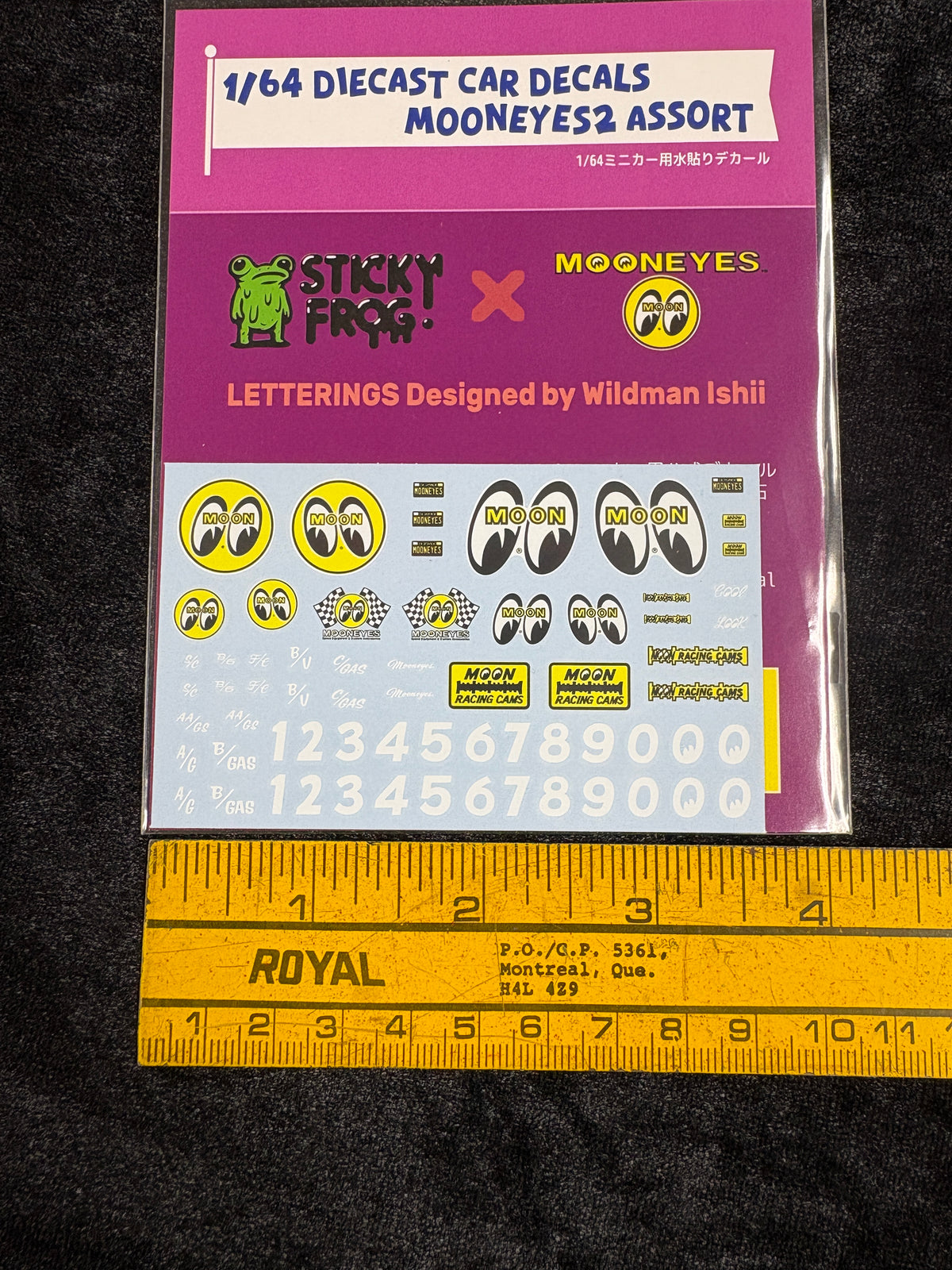 1/64 Diecast Car Decals MOONEYES Assort
