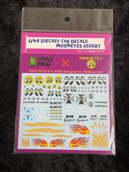 1/64 Diecast Car Decals MOONEYES Assort