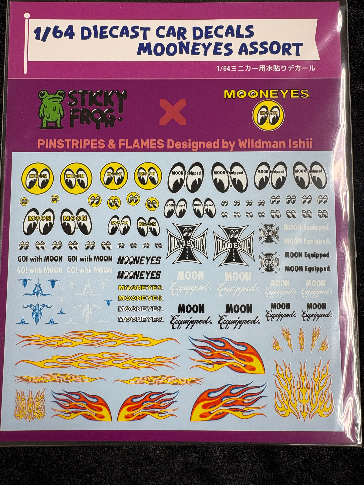 1/64 Diecast Car Decals MOONEYES Assort