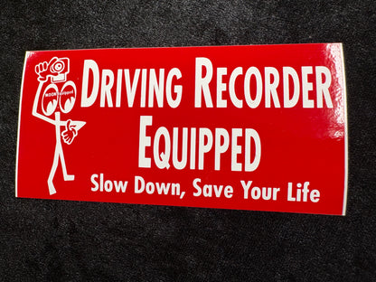 Driving Recorder Equipped Sticker