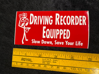 Driving Recorder Equipped Sticker