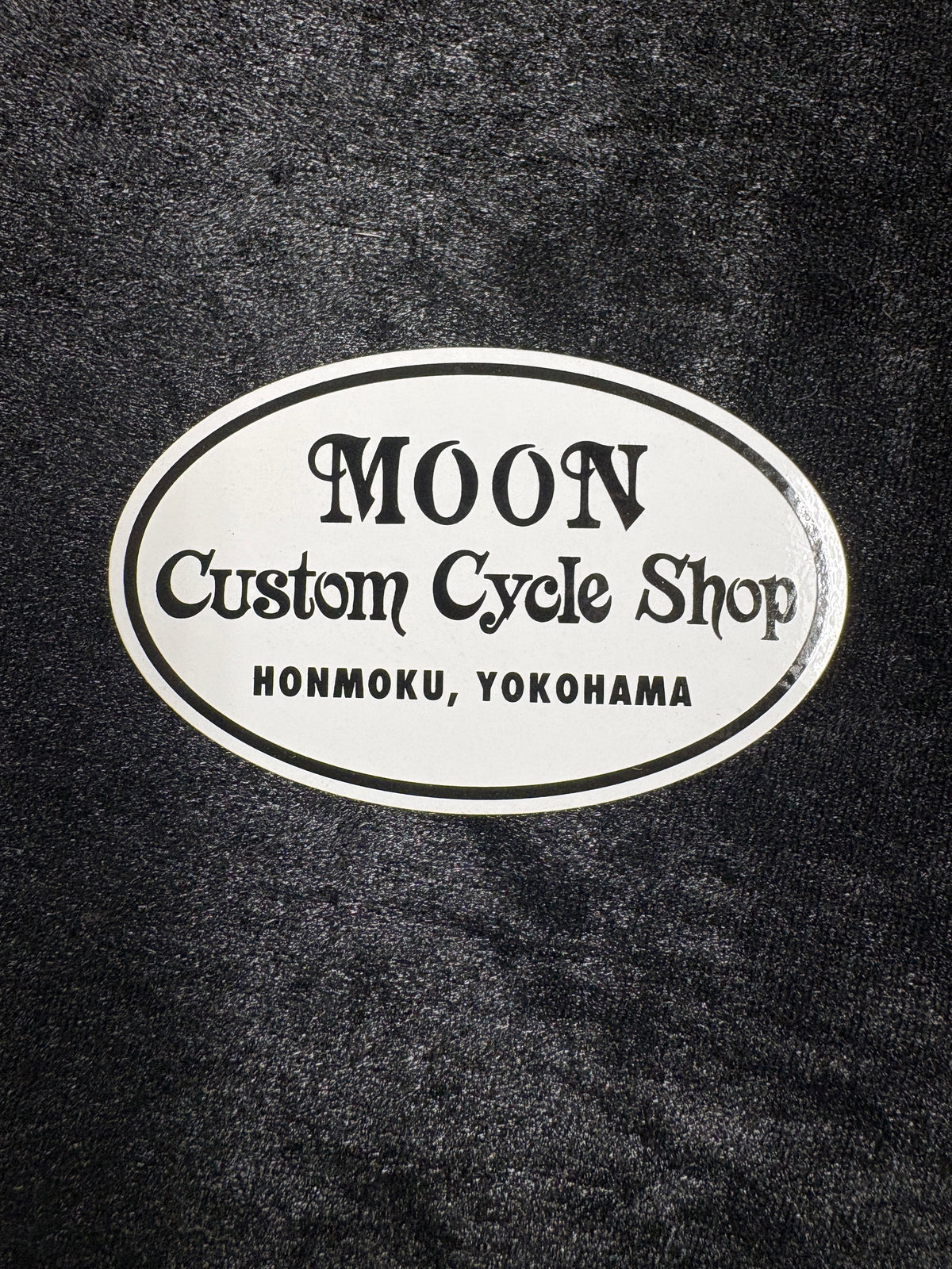 MOON Custom Cycle Shop Oval Decal