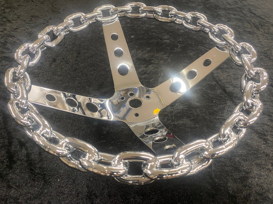 Chain 4 Spoke Chrome Wheel  (11")