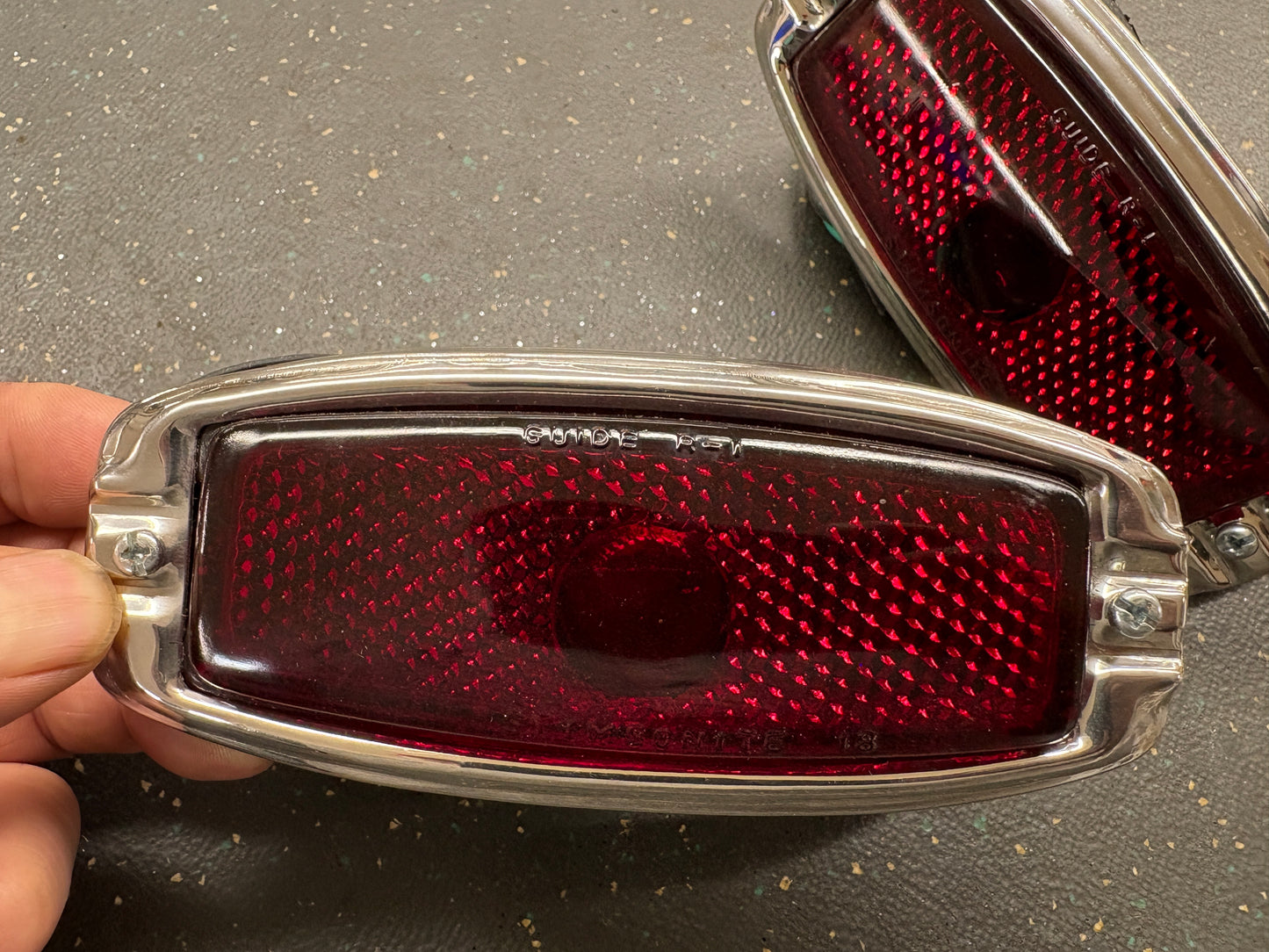 1 PAIR 1941-48 CHEVY TAIL LIGHTS WITH RUBBER BODY GASKETS