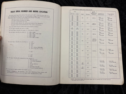 1954 CHEV, GMC lite/med/hvy TRUCKS(GM CANADA) SHOP MANUAL