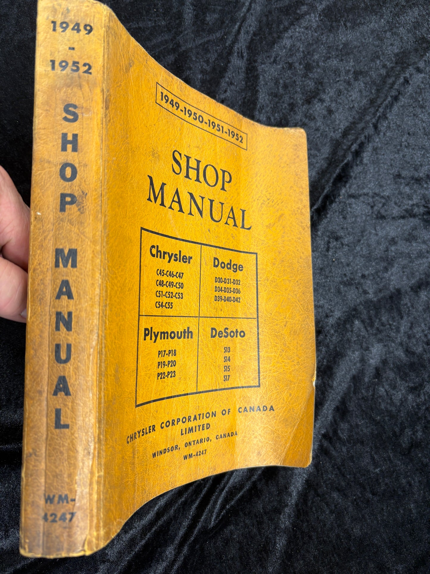 1949-1952 CANADIAN Plymouth Dodge Chrysler DeSoto Repair Shop Manual Orig.