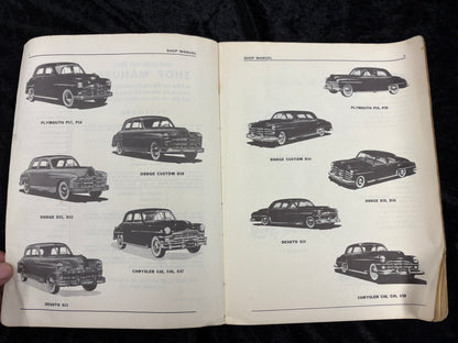 1949-1952 CANADIAN Plymouth Dodge Chrysler DeSoto Repair Shop Manual Orig.