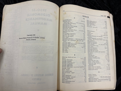 1950 1951 Oldsmobile Maintenance Manual