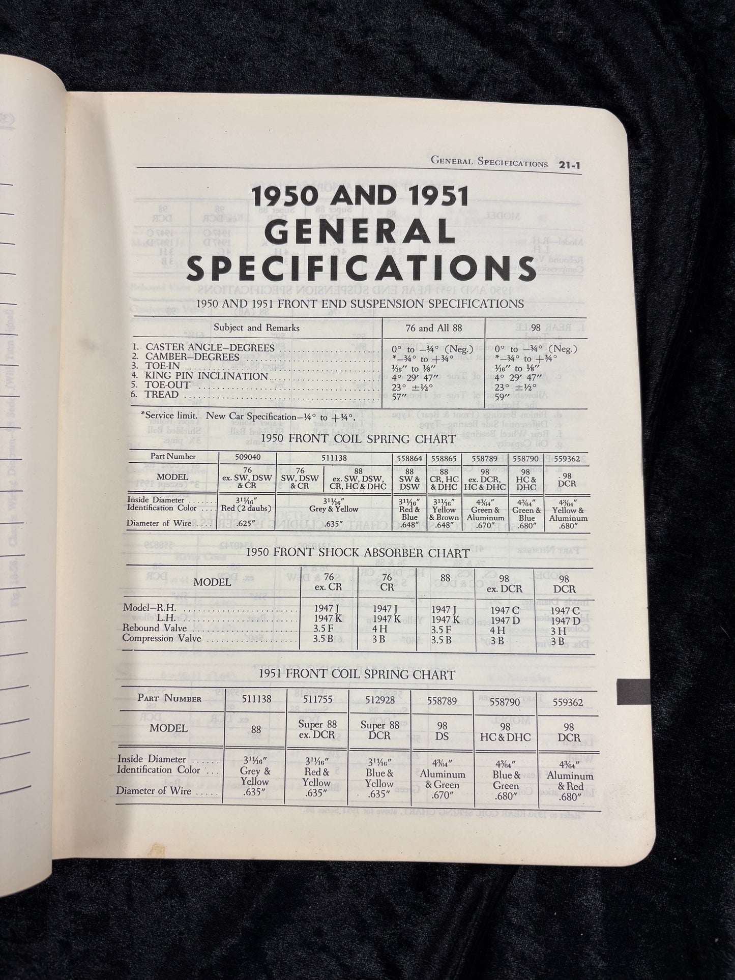 1950 1951 Oldsmobile Maintenance Manual