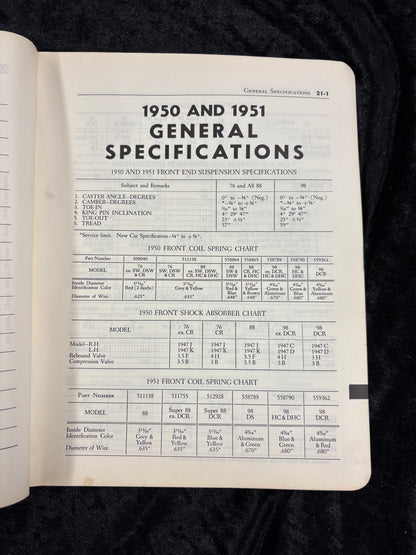 1950 1951 Oldsmobile Maintenance Manual