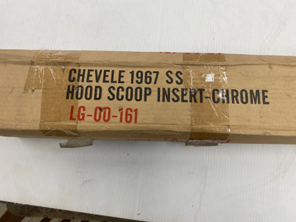 1967 CHEVELE HOOD SCOOP CHROME INSERTS  N.O.S.