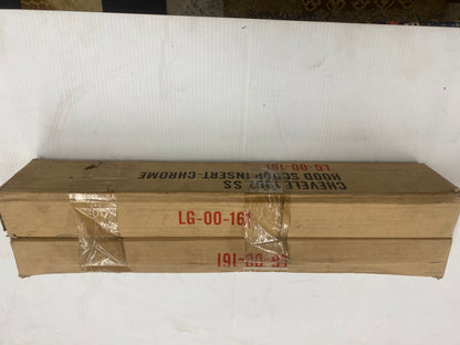 1967 CHEVELE HOOD SCOOP CHROME INSERTS  N.O.S.