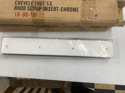 1967 CHEVELE HOOD SCOOP CHROME INSERTS  N.O.S.