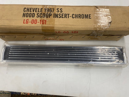 1967 CHEVELE HOOD SCOOP CHROME INSERTS  N.O.S.