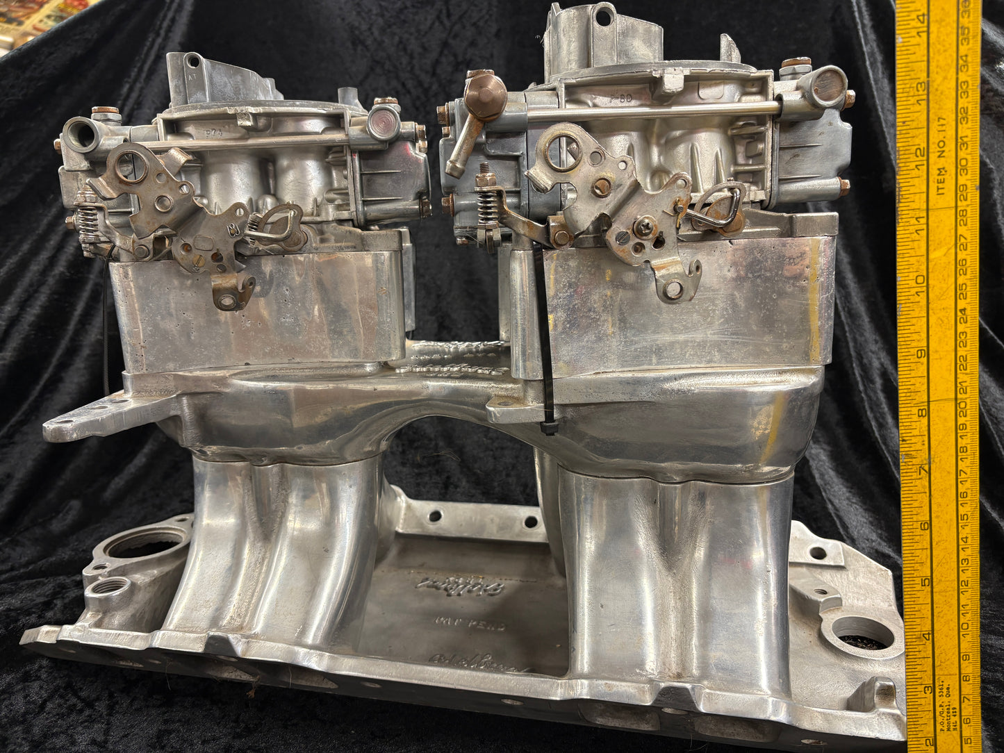 BBC EDLEBROCK 1970'S TUNNEL RAM DUAL QUAD (USED CONDITION)