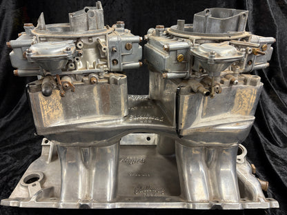 BBC EDLEBROCK 1970'S TUNNEL RAM DUAL QUAD (USED CONDITION)