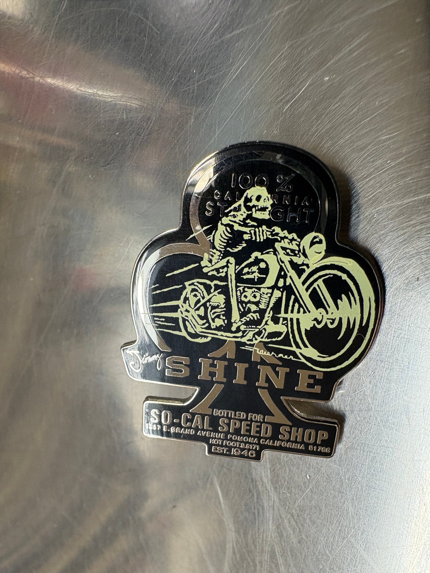 Jimmy Shine Skeleton Pin