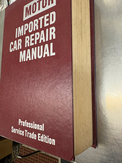 Motor Imported Car Repair Manual  Professional Service Trade Edition