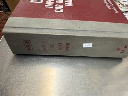 Motor Imported Car Repair Manual  Professional Service Trade Edition
