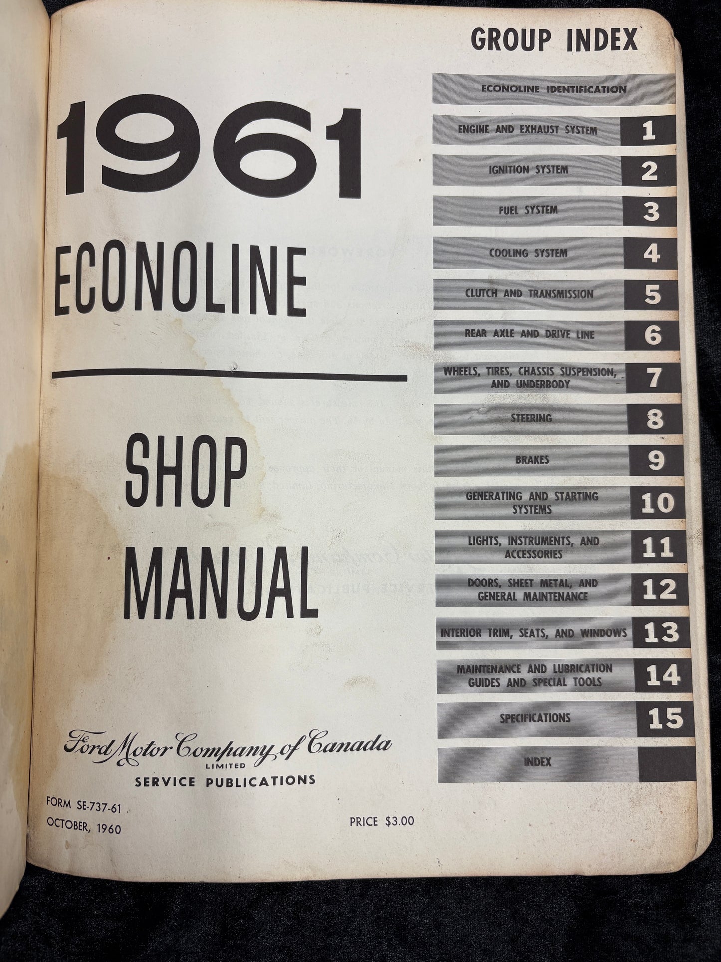 1961 Econoline Commercial Vehicles Shop Manual