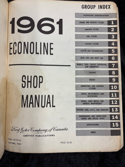 1961 Econoline Commercial Vehicles Shop Manual