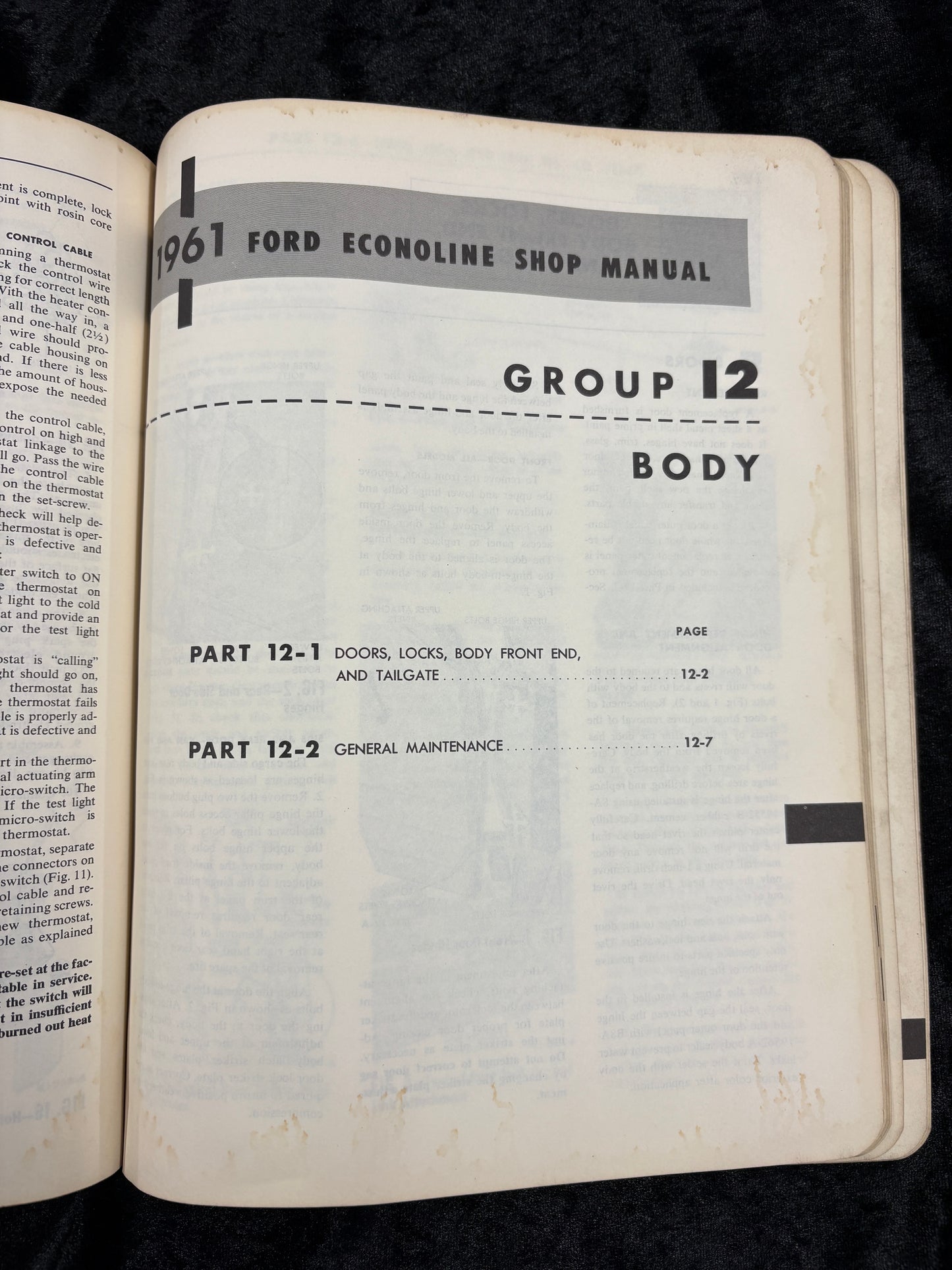 1961 Econoline Commercial Vehicles Shop Manual