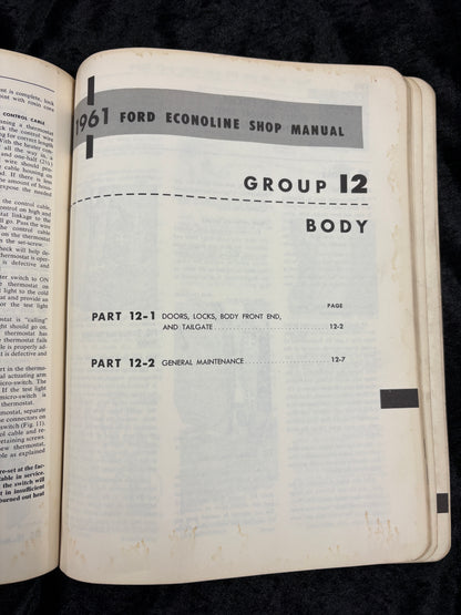 1961 Econoline Commercial Vehicles Shop Manual