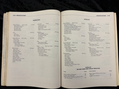 1972 Plymouth Chrysler Imperial Body & Chassis Service Manuals