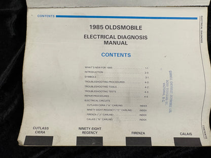 1985 Oldsmobile Service, Electrical 3 Book set