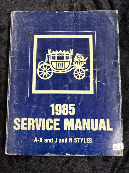 1985 Body by Fisher Service Manual A - X J AND N Styles
