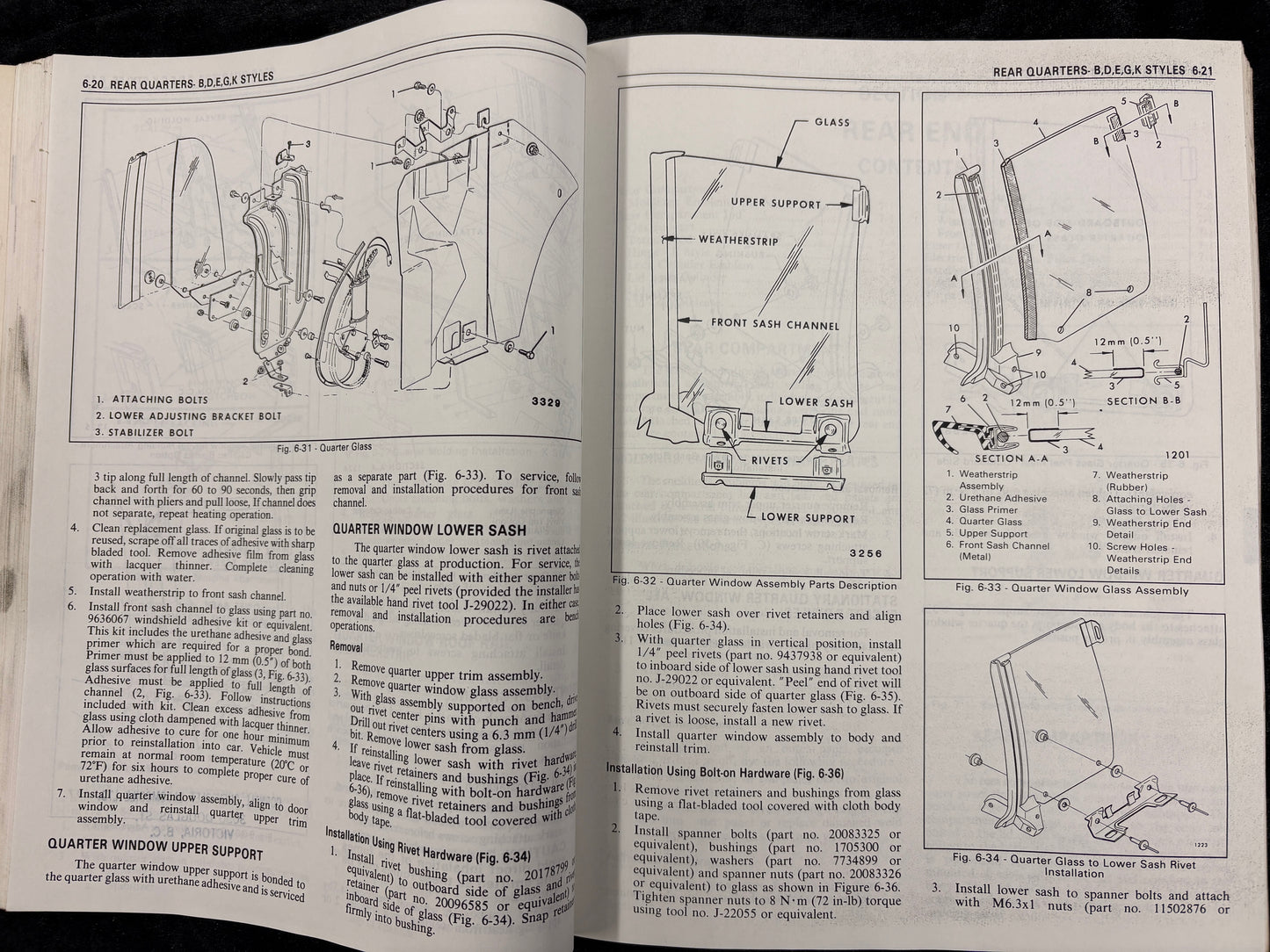 1985 Body by Fisher Service Manual B-D-E-G-K Styles