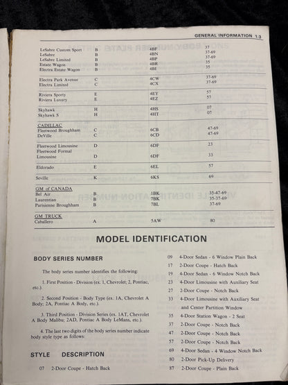 1980 Fisher Body Manual